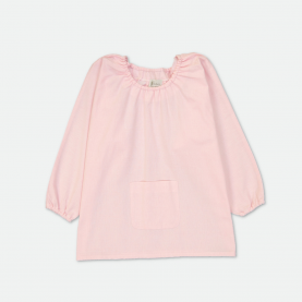 Blouse d'école maternelle rose de la marque Le Tablier Bobine.