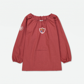 Institut St Dominique de Rouen - Blouse PS et MS brodée au logo - Grenat