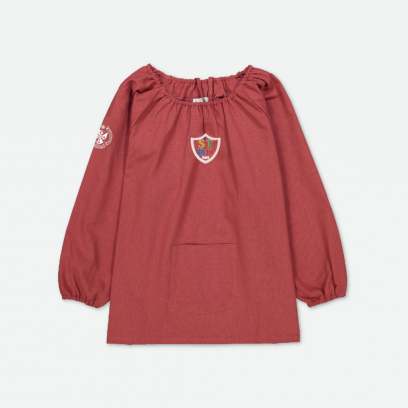 Institut St Dominique de Rouen - Blouse PS et MS brodée au logo - Grenat