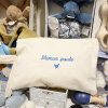 Pochette zippée brodée 