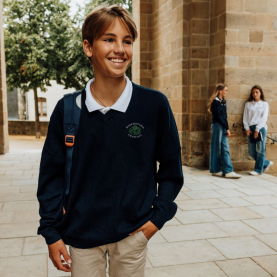 Saint Louis de Chantilly - Pull col V - Marine