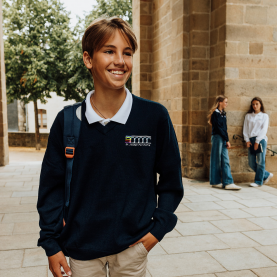 Saint Joseph du Parchamp - Pull col V - Marine