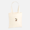 Tote bag brodé lapin bleu personnalisable