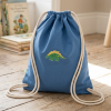 Sac de Gym borderie dinosaure, bleu airforce