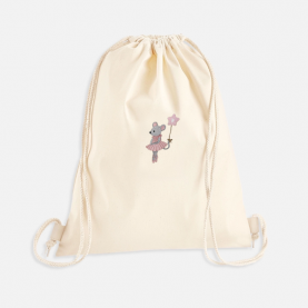 Sac de Gym brodé souris danseuse personnalisable