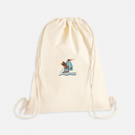 Sac de Gym brodé lapin bateau