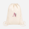Sac de gym souris danseuse avec lettre personnalisable rose