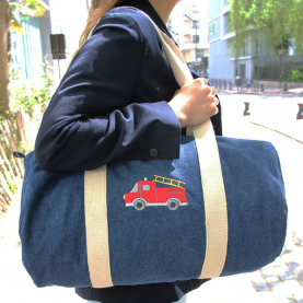 Sac de voyage pompier bleu personnalisable
