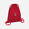 Sac de Gym liens borderie lapin chevalier, rouge