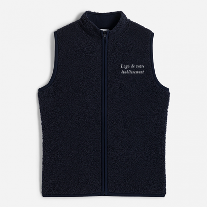  Veste sans manches en sherpa marine