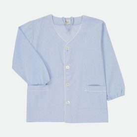 Sainte Geneviève - Tablier garçon, col V - Ciel