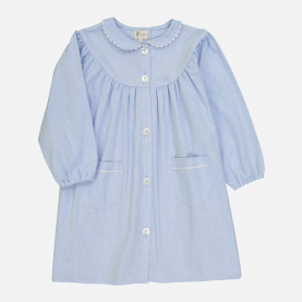 Tablier école fille, col Claudine - Récréatis ciel