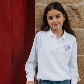 Sainte Madeleine Reims - Polo manches longues – Blanc