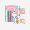 Album Licorne avec set crayons