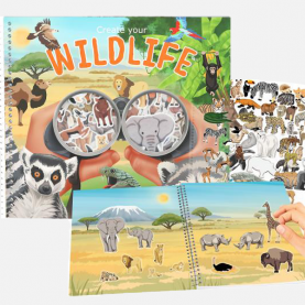 Carnet d'autocollants - Crée ton monde sauvage