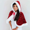 Cape Mère Noël à paillettes