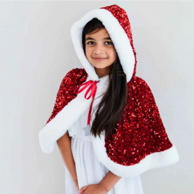 Cape Mère Noël à paillettes