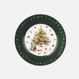 Assiette à dessert Pierre Lapin - Sapin de Noël