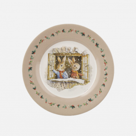 Assiette à dessert Pierre Lapin - Fenêtre à Noël