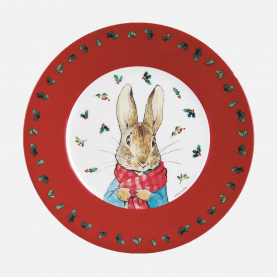 Assiette à dessert Pierre Lapin - Houx de Noël