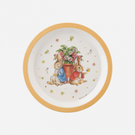 Assiette bébé Pierre Lapin - abricot