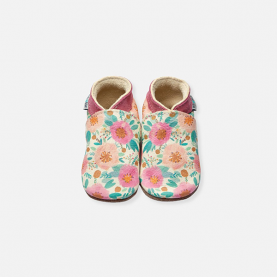 Chaussons crème - Rose