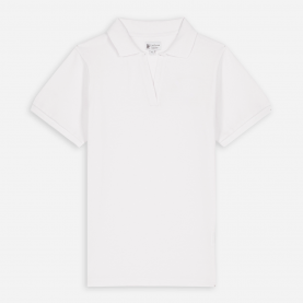 Polo manches courtes femme, blanc