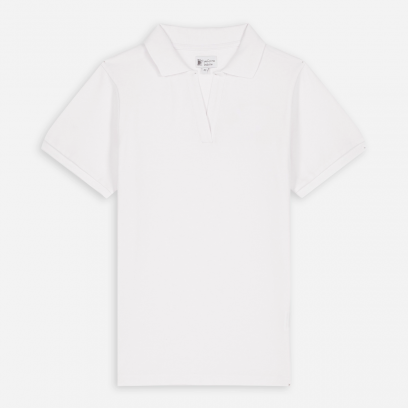 Polo manches courtes femme, blanc