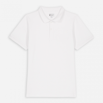 Polo manches courtes mixte blanc 
