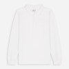 Polo manches longues mixte blanc