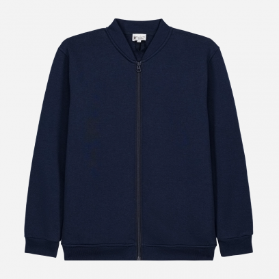 Gilet teddy zippé marine