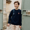 Sweat col rond brodé, marine - Ensemble scolaire Saint Julien, Le Mans 