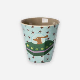 Gobelet en mélamine – Chien soucoupe verte