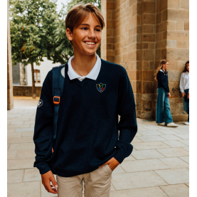 -Institut St Dominique de Rouen - Pull col V - Marine