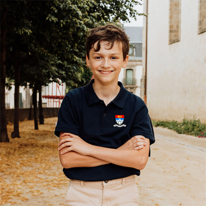 Saint Fort - Polo manches courtes, marine