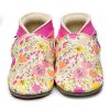 Chaussons blanc fleuri