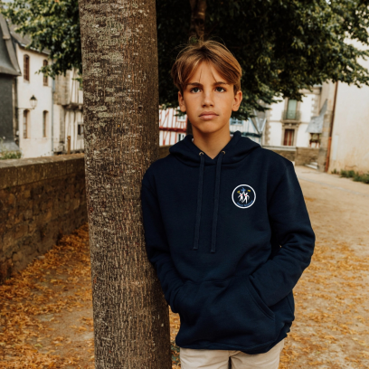 Sweat à capuche mixte brodé au logo, école Henri Matisse – Marine
