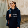 Le Sauveur BIS - Sweat à capuche sérigraphié avec cordons - Marine