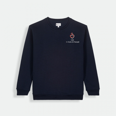 St Charles de Foucauld - Sweat col rond mixte, marine