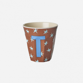 Gobelet Alphabet Lettre T étoiles