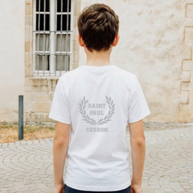 Saint Paul - Tee Shirt de sport obligatoire sérigraphié - Blanc 
