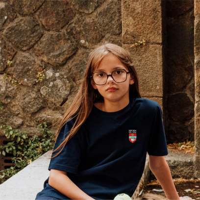 Ensemble scolaire Saint Julien, Le Mans - Tee-shirt mixte brodé, marine