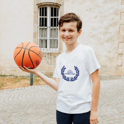 Sainte Jeanne d'arc de Sceaux - Tee-shirt de sport sérigraphié, blanc