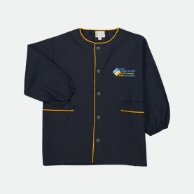 Ste Marie de Biarritz - Tablier école mixte, col rond à pressions - Marine