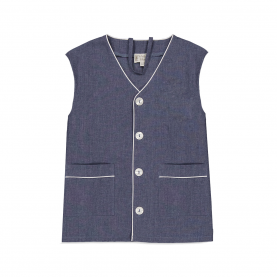 Modèle court mixte : Raph chasuble bleu jean