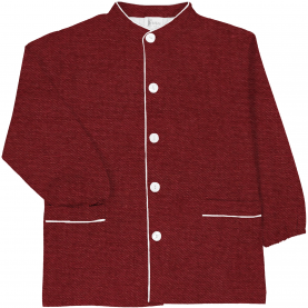 Institution Marmoutier - Tablier école garçon, col Mao – Grenat