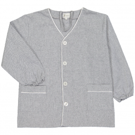 Institution Marmoutier - Tablier école garçon, col V – Gris