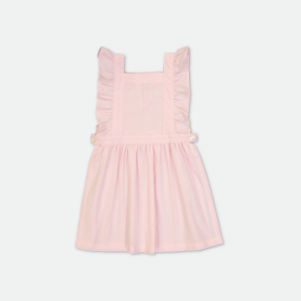 Tablier chasuble fille rose pour l'école de la marque Le Tablier Bobine.
