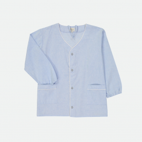 Sainte Clotilde - Tablier maternelle fille, col V - Ciel