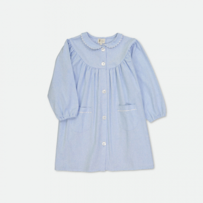 Fénelon Sainte-Marie - Tablier école fille, col Claudine – Ciel